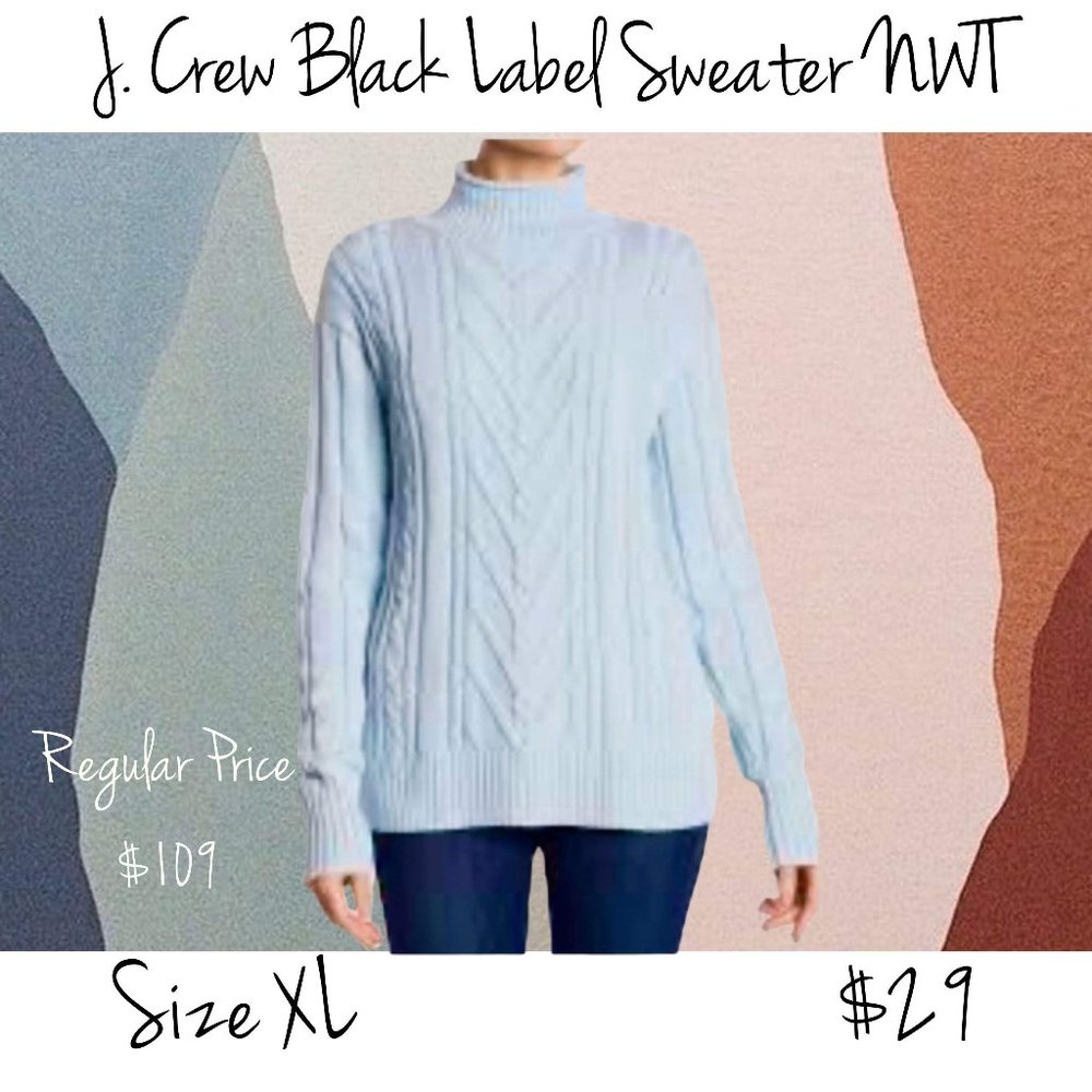 J. Crew Black Label Turtleneck Sweater XL NWT